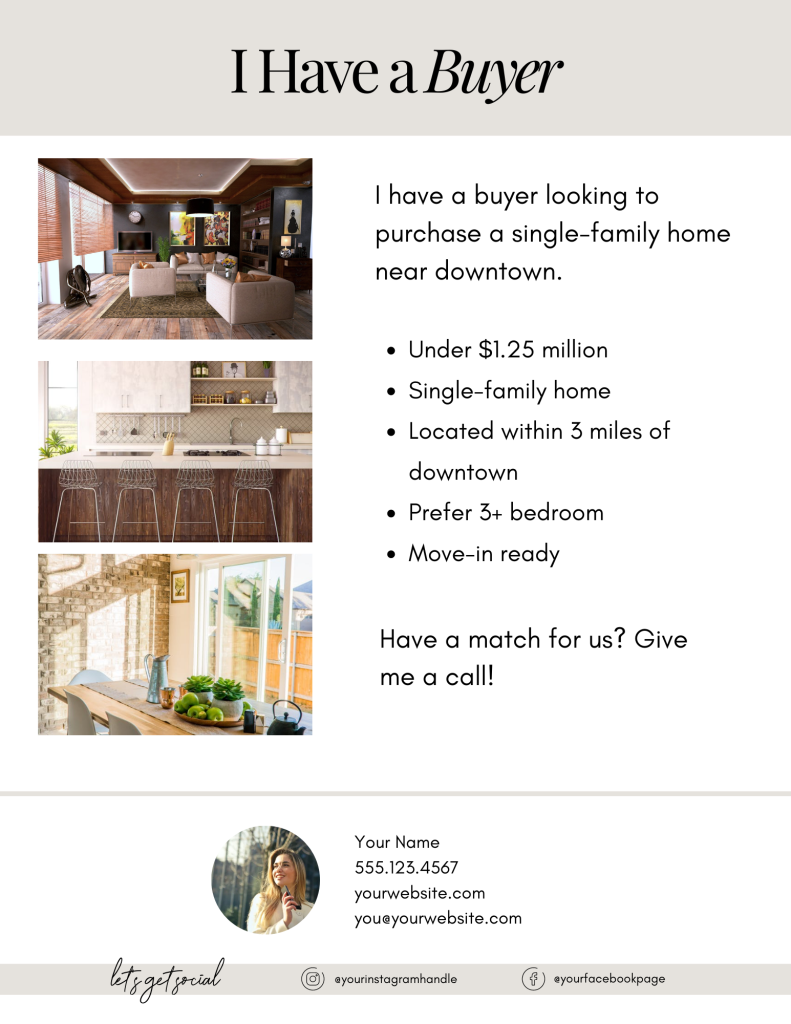 Canva real estate Flyers