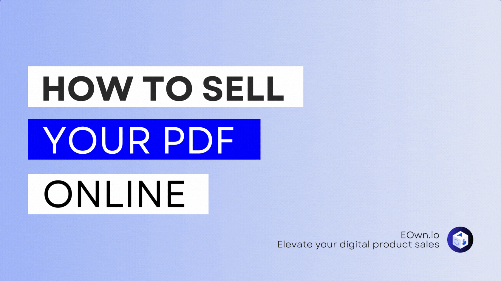 how to sell pdf  online